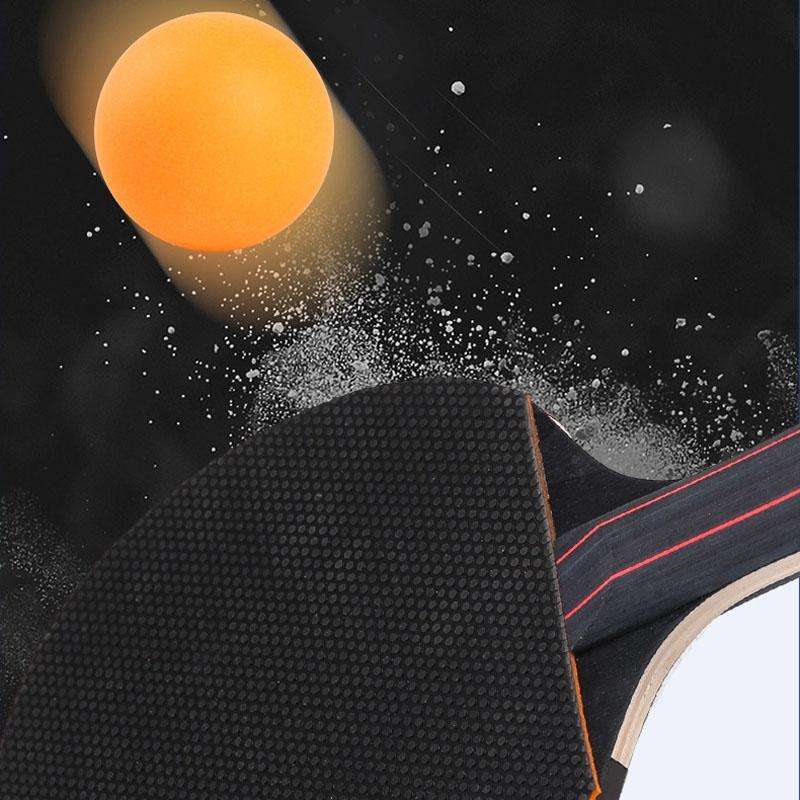 4 Star Table Tennis Racquet with 3 Balls & Bag Set, Style: Long Handle