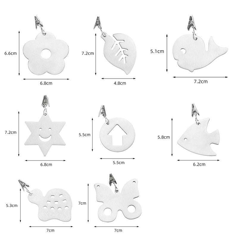 5pcs Stainless Steel Tablecloth Clip Windproof Tablecloth Weights Hanger(Butterfly TCC0010H)