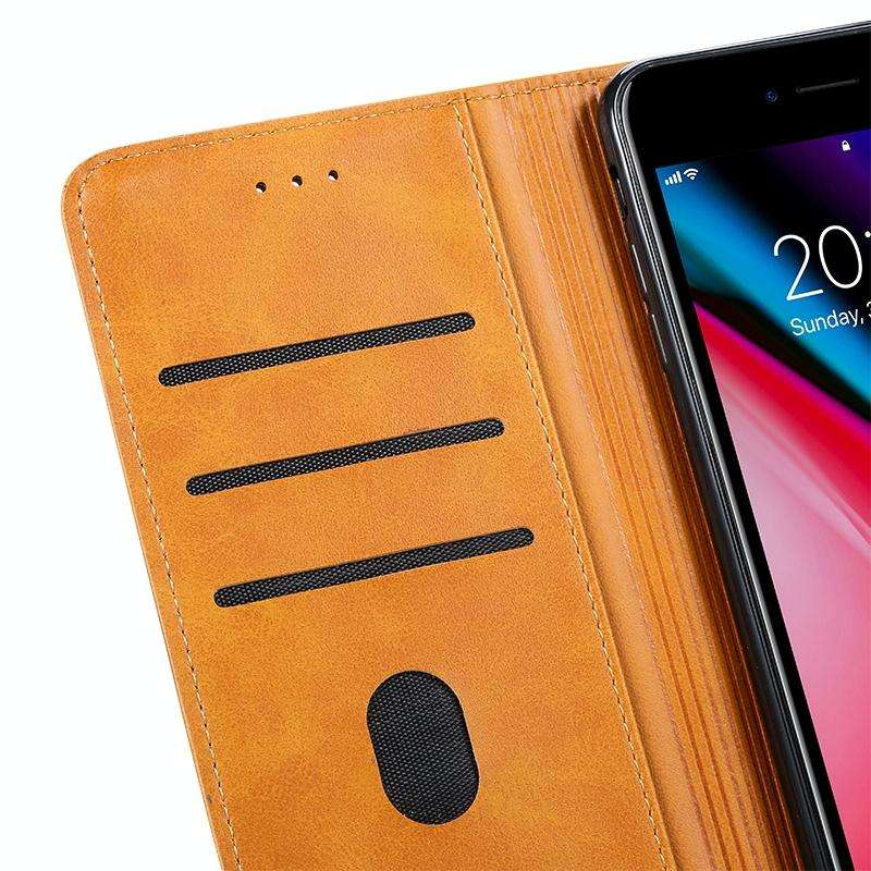 For iPhone 8 Plus / 7 Plus GUSSIM Magnetic Horizontal Flip Leather Case with Holder & Card Slots ...