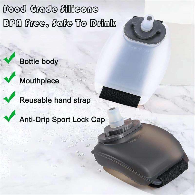 200ml Outdoor Running Wrist Water Bottle Hands Free Sports Cup(Black)