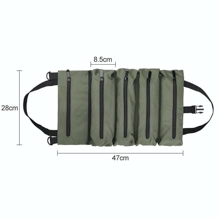 Car Canvas Tool Hanging Bag Electrician Package Car Tool Bag(Black)