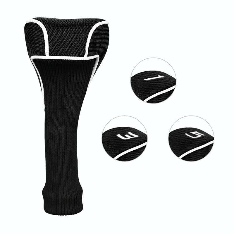 3 in 1 No.1 / No.3 / No.5 Golf Club Protective Cover(Black)