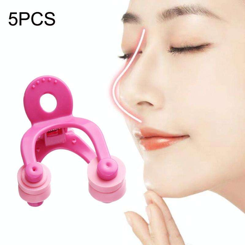 5PCS Shangen + Nose Alar Double Effect Nose Clip Shape High And Beautiful Nose Tool(Pink)