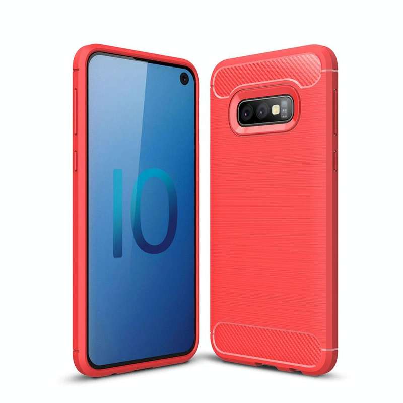 Brushed Texture Carbon Fiber TPU Case for Galaxy S10e