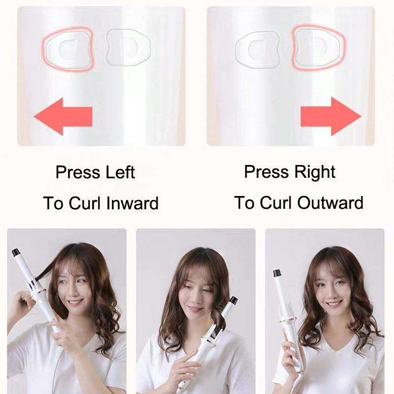 Automatic Curling Iron With Bi-Directional Rotating Ceramic Glaze Coating Hair Care, Plug: US Plu...
