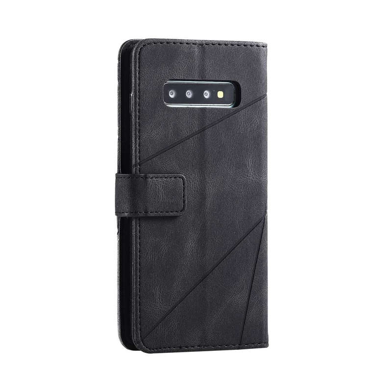 For Samsung Galaxy S10 Plus Skin Feel Splicing Horizontal Flip Leather Case with Holder & Card Sl...