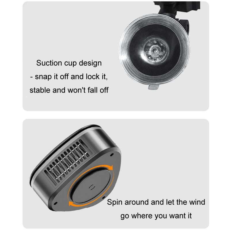 Winter Car Triangle Heater Defrost Electric Heater, Style: 12V Suction Cup