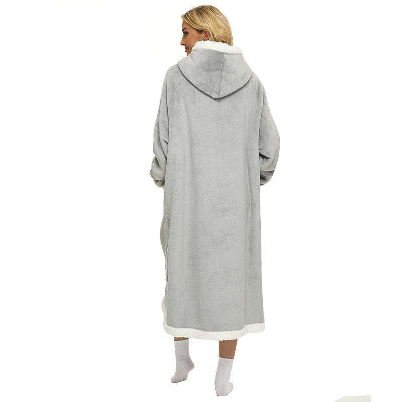Lazy Blanket Lambswool TV Blanket Wearable Blanket, Size: Length 150CM(Fluorescent Green)