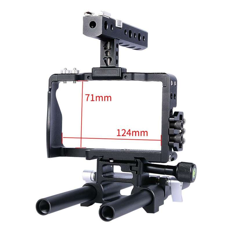 YELANGU YLG0905A Camera Video Cage Handle Stabilizer for Sony A6000/A6300/A6400/A6500(Black)