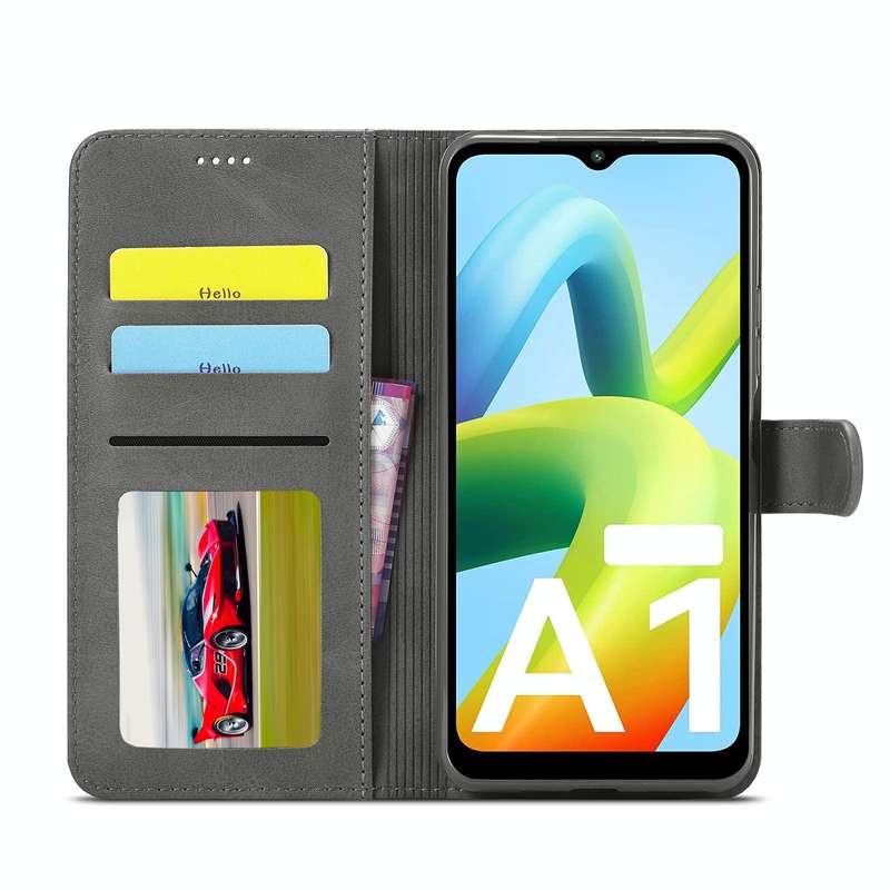 For Xiaomi Redmi A1 LC.IMEEKE Calf Texture Horizontal Flip Leather Case(Black)