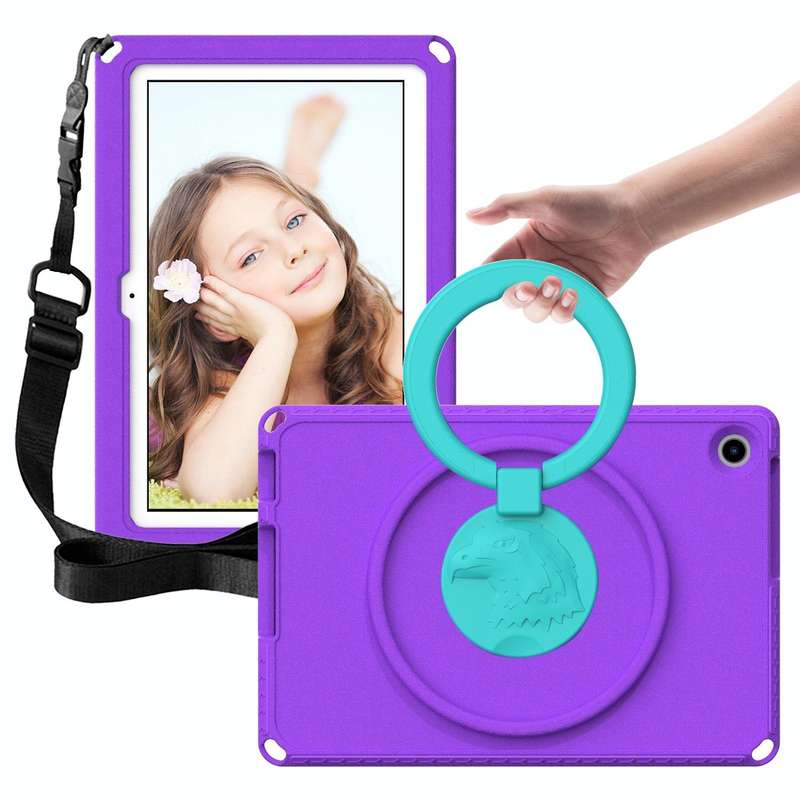 For Lenovo Tab M10 3rd Gen 10.1 TB-328 EVA Hard PC Shockproof Tablet Case(Purple)