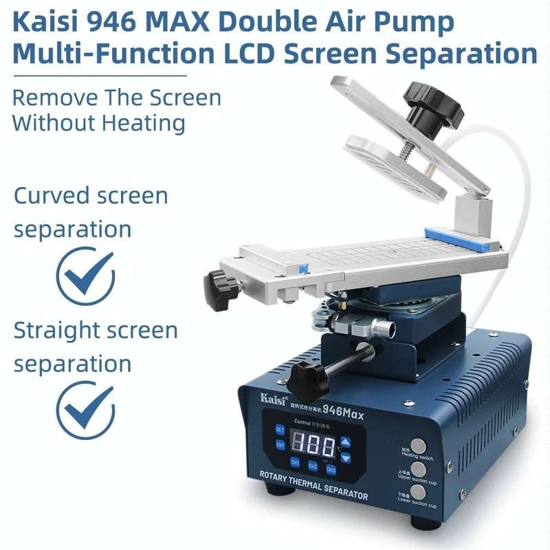 Kaisi 946 Max Double Vacuum Pumps LCD Separator Rotating Thermal Machine, US Plug