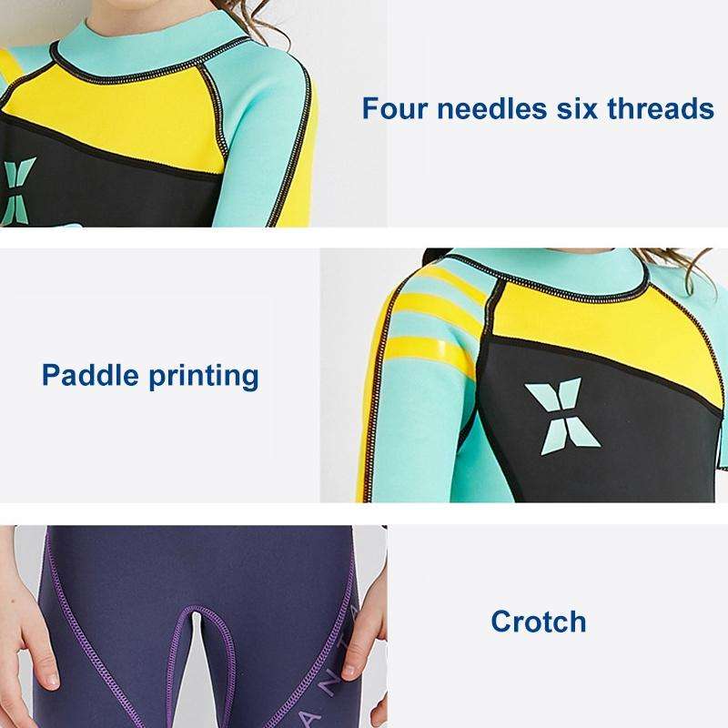 DIVE & SAIL WS-18818 Children Diving Suit One-piece Warm Snorkeling Surfing Anti-jellyfish Swimsu...