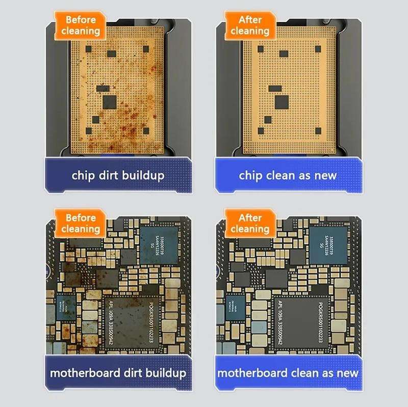 MECHANIC Cell Phone Motherboard Chip Degumming Brush PCB De-Tin Cleaning Cylinder Long Handle Bru...