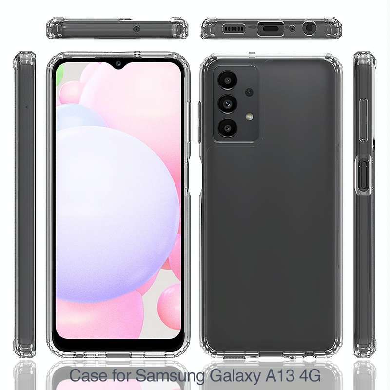 For Samsung Galaxy A13 4G Shockproof Scratchproof TPU + Acrylic Protective Phone Case(Black)