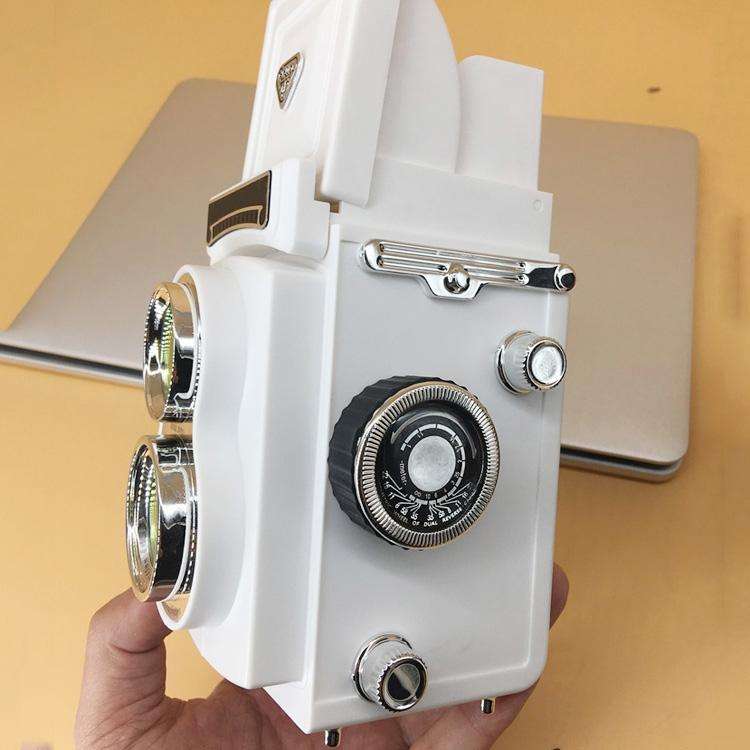 Non-Working Fake Dummy Handheld Retro DSLR Camera Model Photo Studio Props (White)