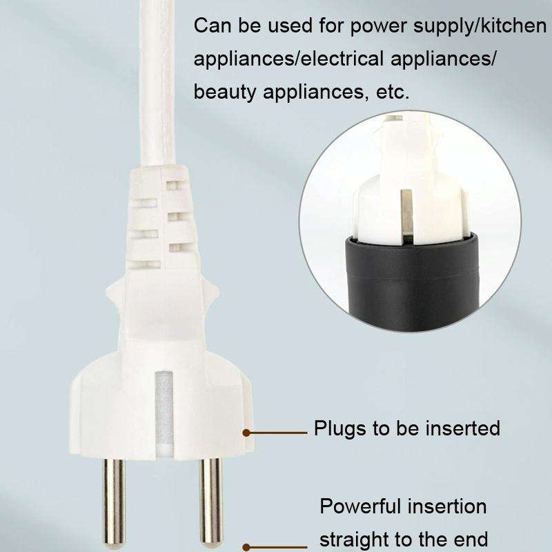 EU to Switzerland Convertible Plug With Ground Wire Travel Adaptor(Black)