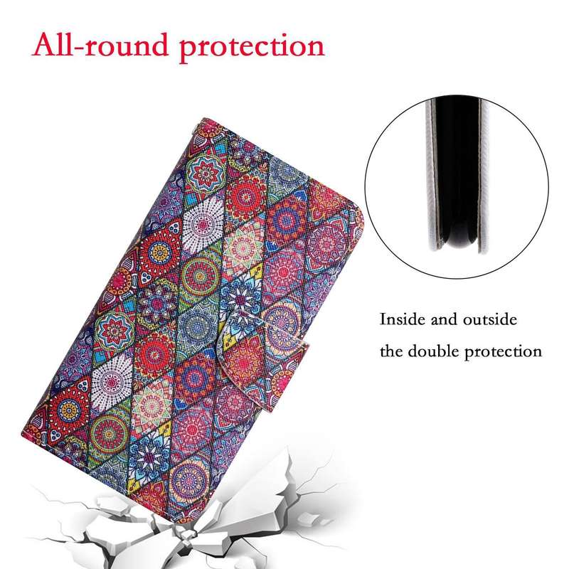 For Samsung Galaxy A53 5G Painted Pattern Horizontal Flip Leather Phone Case(Rhombus Kaleidoscope)