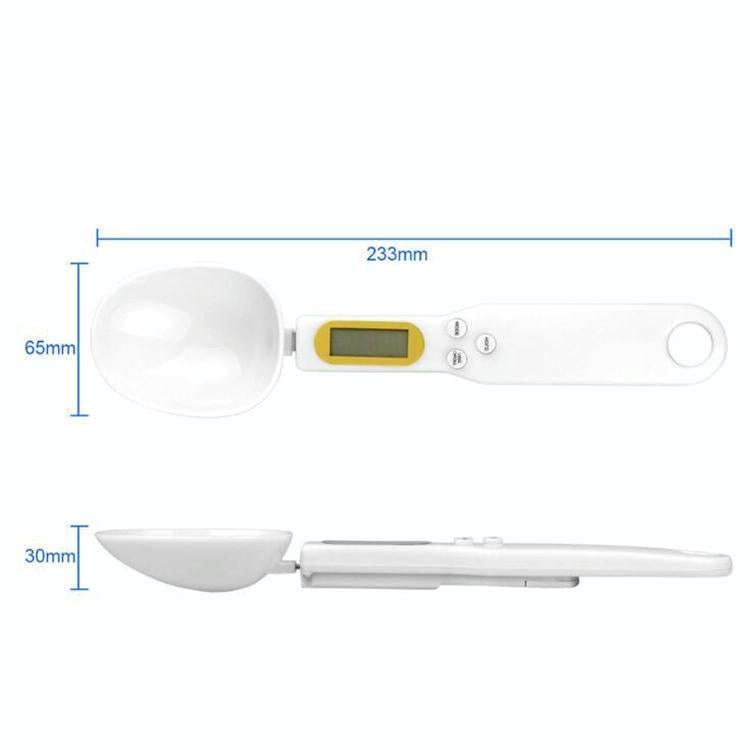 Digital LCD Kitchen Food Weight Measurement Professional Electronic Scale Spoon Scale(White)