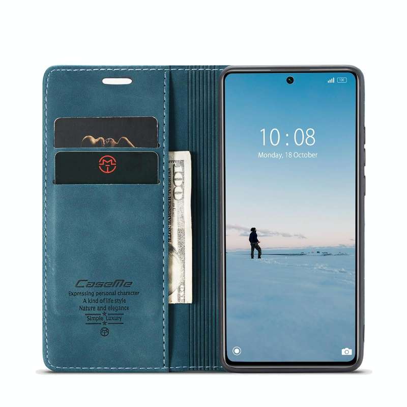 For Xiaomi 12 Lite CaseMe 013 Multifunctional Horizontal Flip Leather Phone Case(Blue)
