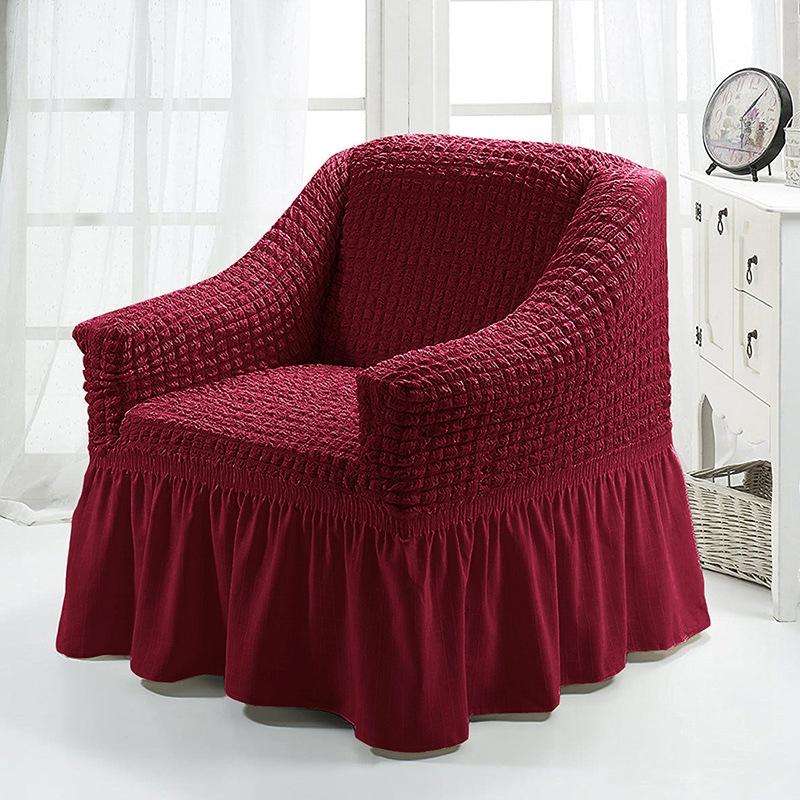 Four Seasons Universal Elastic Full Coverage Skirt Style Sofa Cover, Size: Single S 90-140cm(One-...