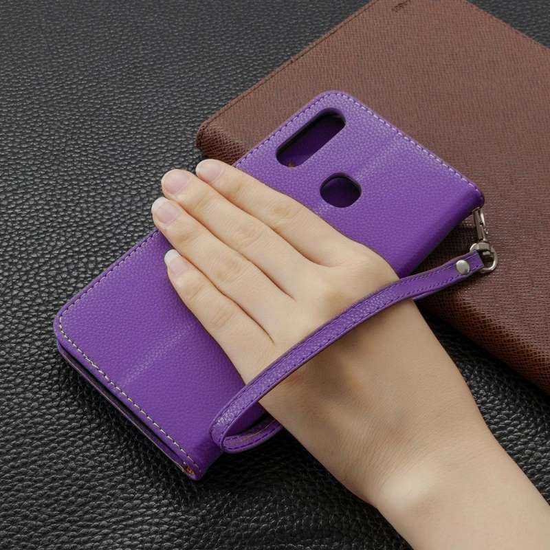 For Galaxy A70e Pure Color Horizontal Flip PU Leather Case with Holder & Card Slots & Wallet & La...