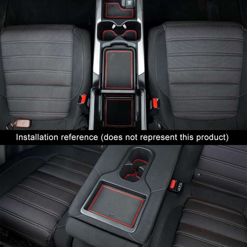 Car Water Cup Gate Slot Mats Plastic Red Anti-Slip Interior Door Pad for Nissan X-trail 2013-2016