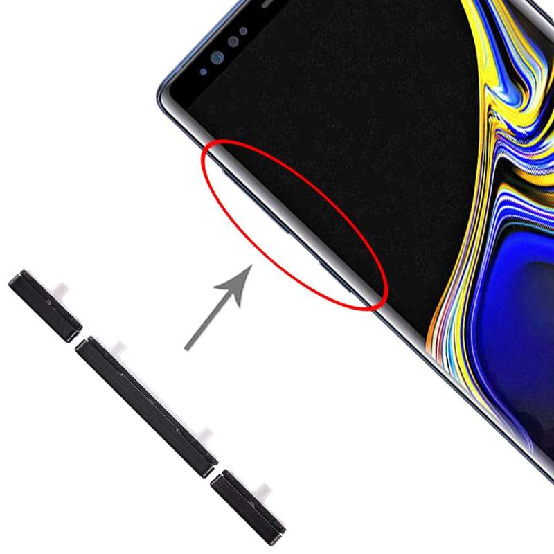 For Galaxy Note 9 10 Set Side Keys(Black)
