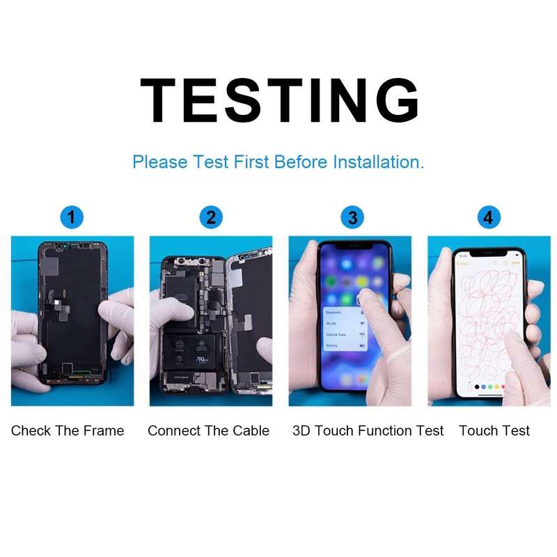 GX Hard OLED LCD Screen for iPhone X with Digitizer Full Assembly (Black)