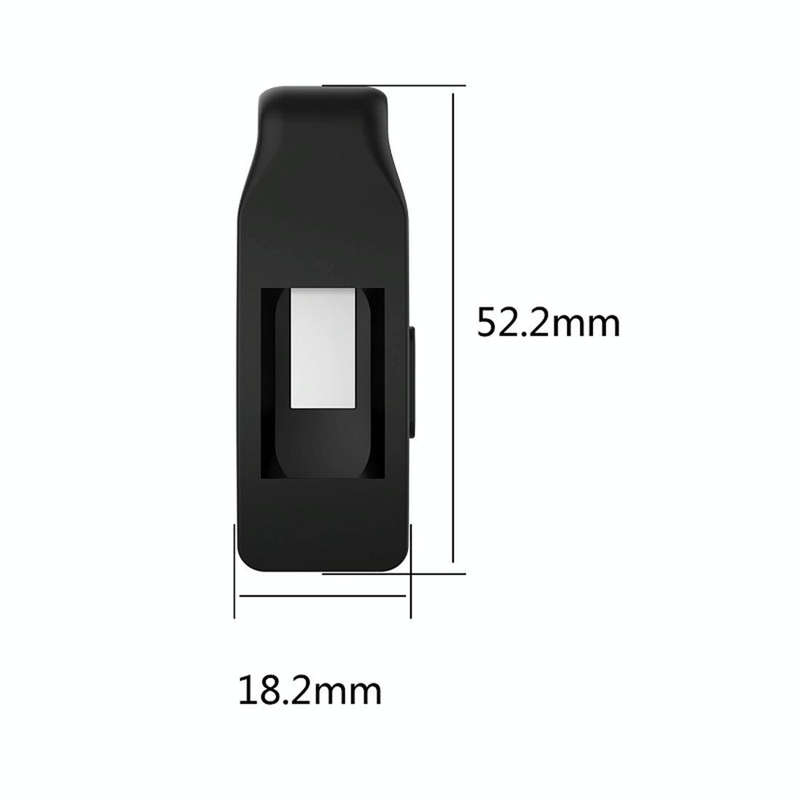 Smart Watch Silicone Clip Button Protective Case for Fitbit Inspire / Inspire HR / Ace 2(Cyan)