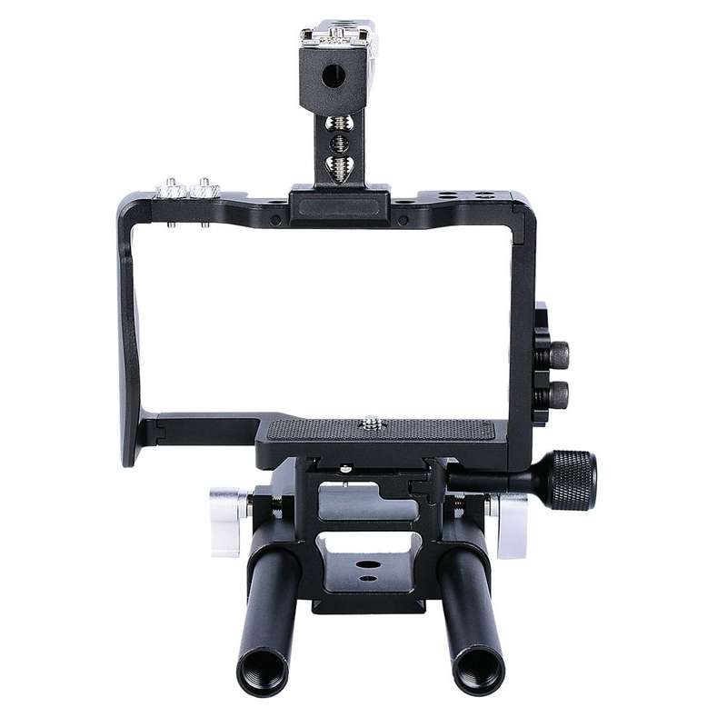 YELANGU YLG0905A Camera Video Cage Handle Stabilizer for Sony A6000/A6300/A6400/A6500(Black)