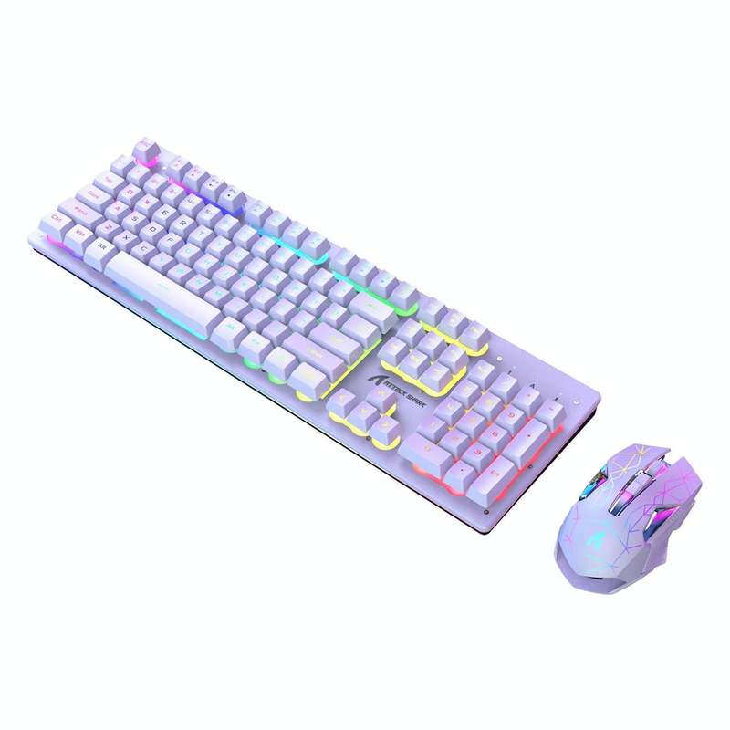 Attack Shark T3RGB RGB Luminous Wireless Keyboard And Mouse Set(White)