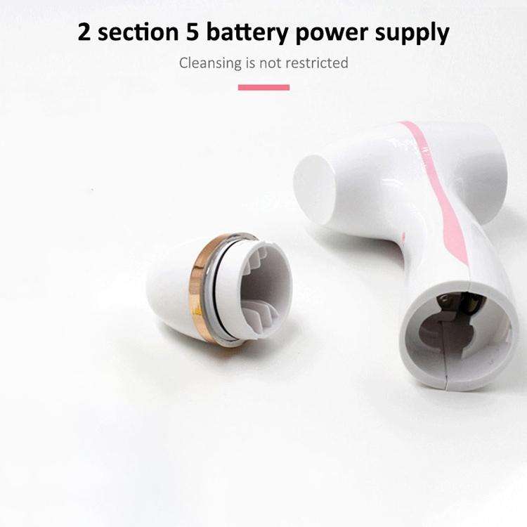 CNaier AE-868 Battery-powered Silicone Ultrasonic Vibration Face Skin Care Electric Facial Cleans...