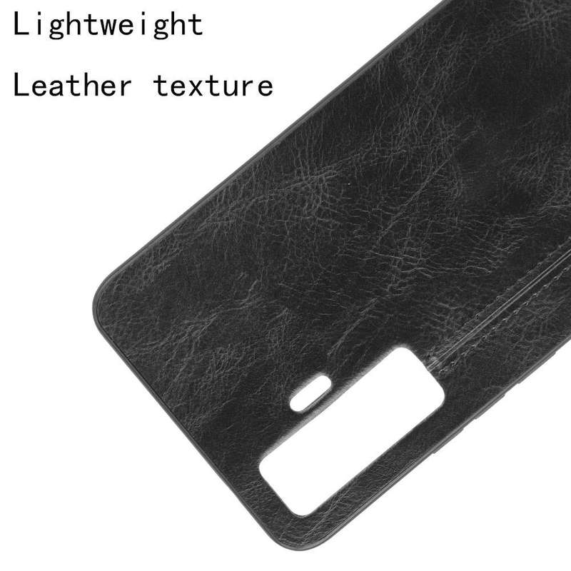 For Vivo X50 Shockproof Sewing Cow Pattern Skin PC + PU + TPU Case(Black)