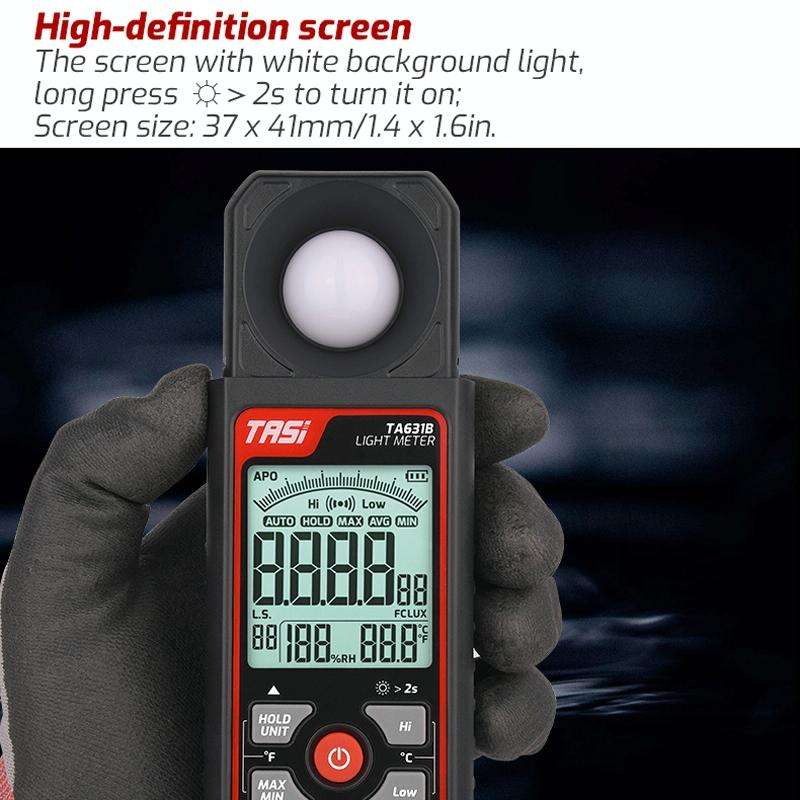 TASI TA631A 200,000 LUX Illuminating Meter Bright Test Instrument Brightness Light Meter