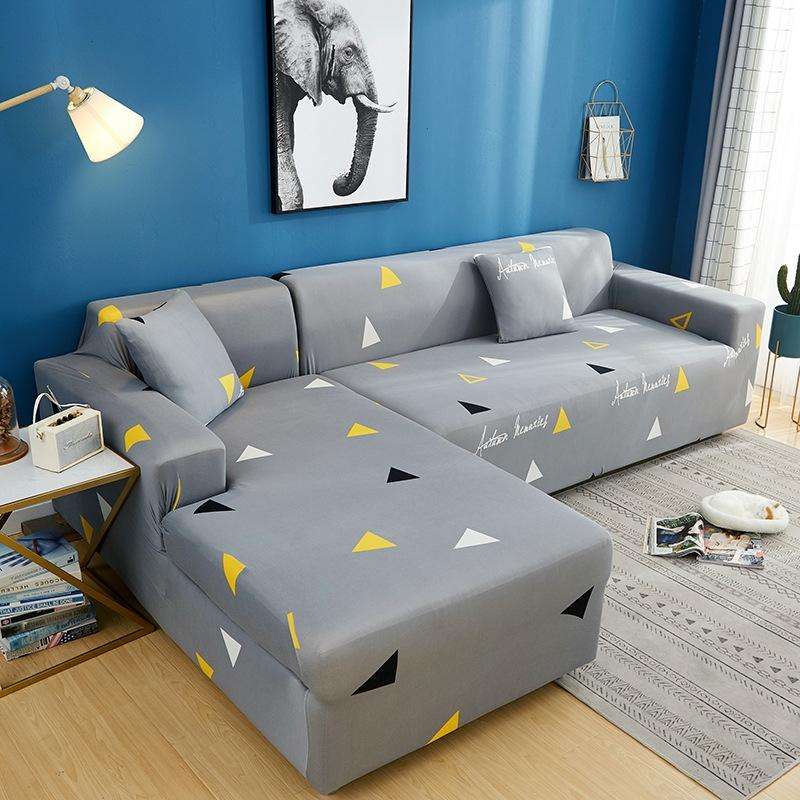 Fabric High Elastic All Inclusive Lazy Sofa Cover, Size: 3 Persons(Simple Elegant)