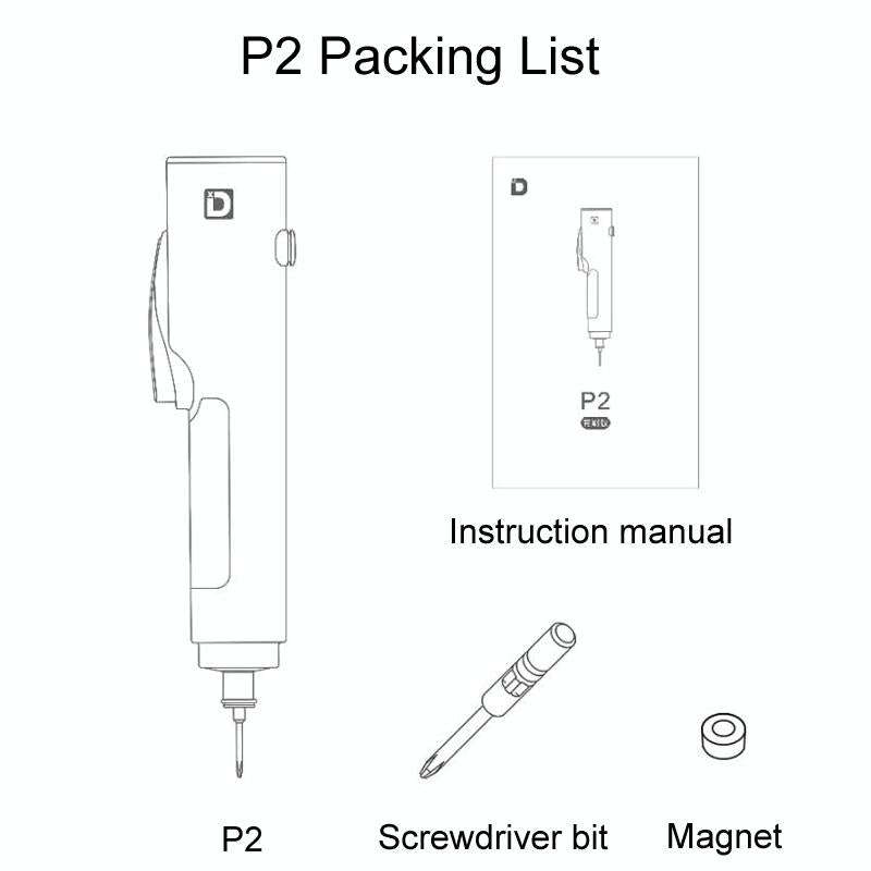 Xiaodong P2 Electrical Screwdriver Mobile Phone Repair Tool With Electronic Torque Brake, Version...