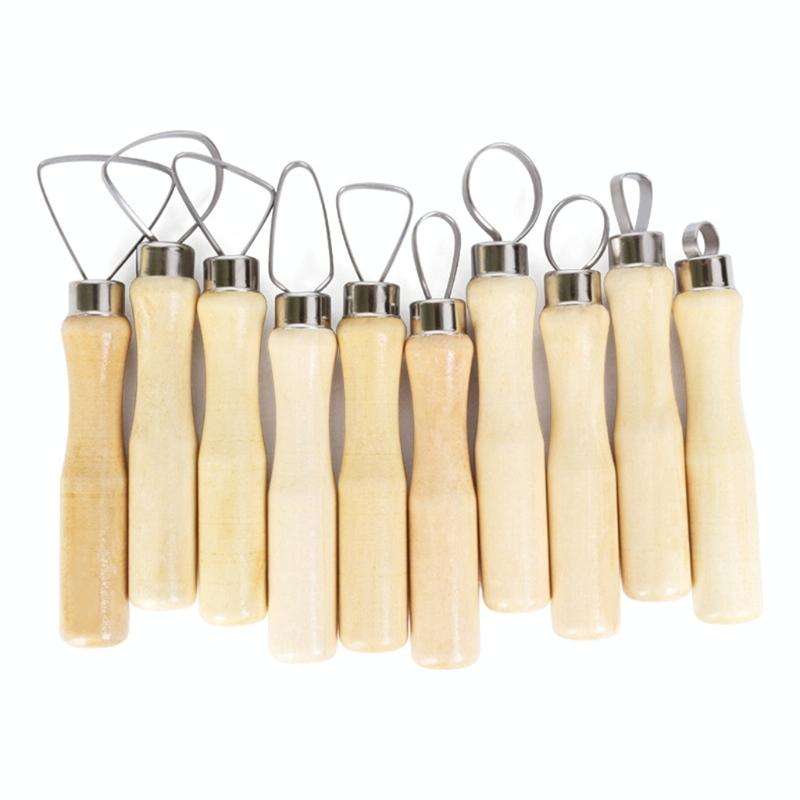 10pcs/set Art Pottery Clay Bulk Scraper Tools(Wood)