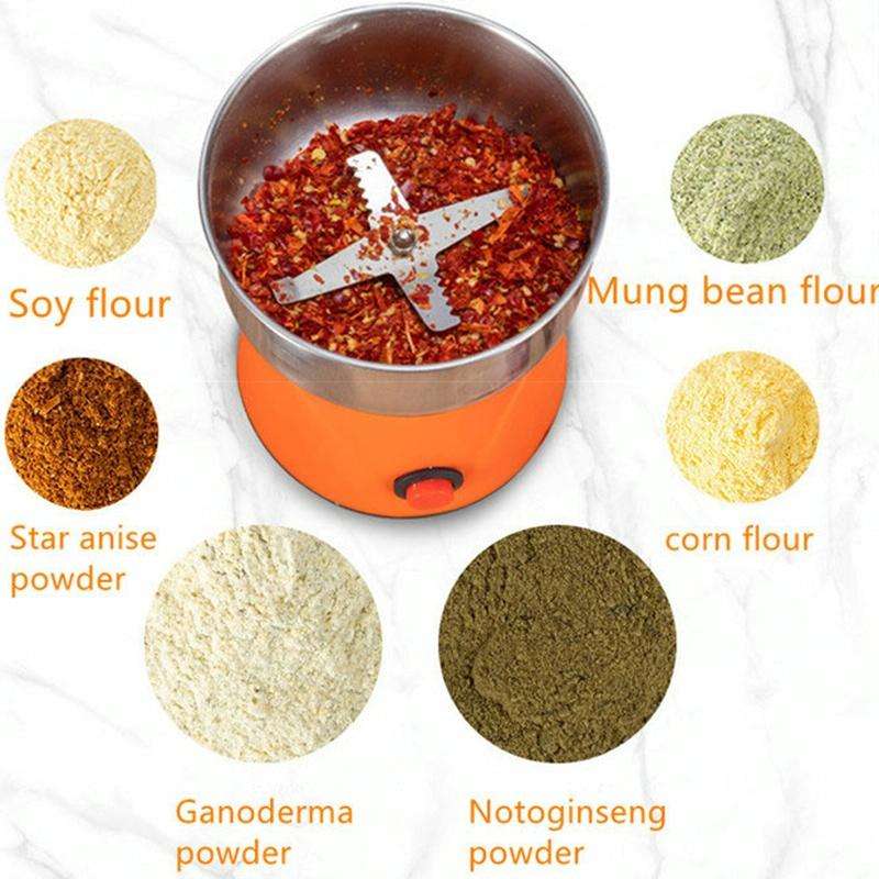 Pepper Stainless Steel Grinding Breaker Coffee Grinder EU Plug(Orange)