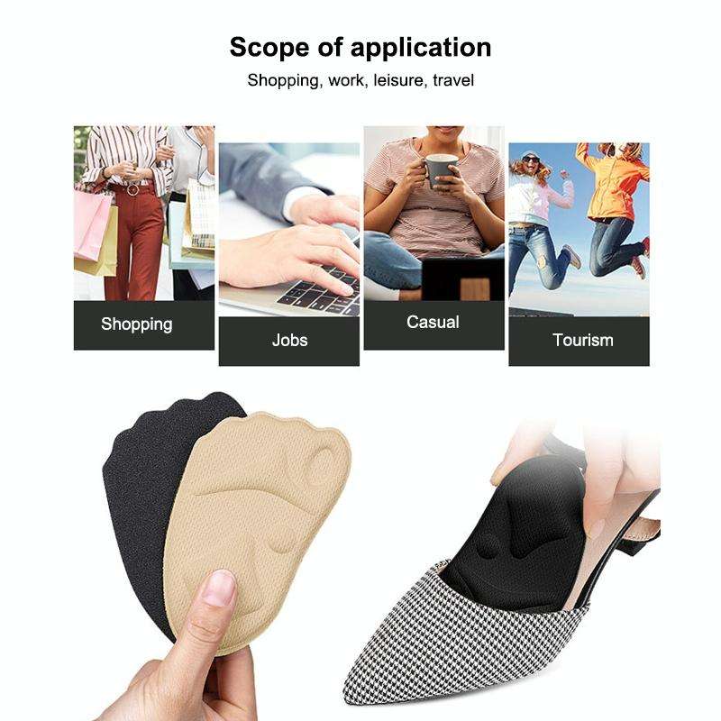 5 Pairs 085 Multi-function High Heels Soft Breathable 4D Sponge Forefoot Pad(Skin Color)