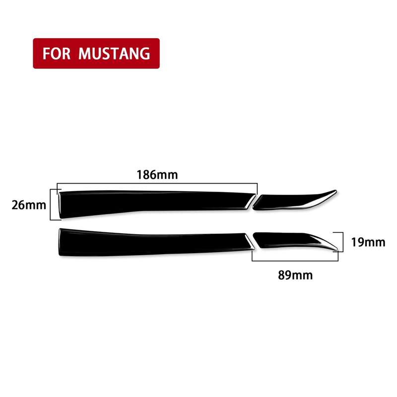 For Ford Mustang 2015-2020 Car Rearview Mirror Decorative Sticker, Left and Right Drive Universal...