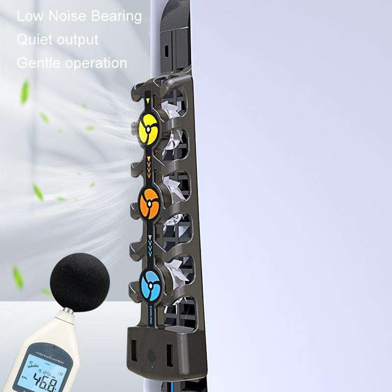 HHC-P5032 For PS5 Host Cooling Fan Hollow Cooling Heat Sink Multi-Color LED Light Three-Speed Coo...