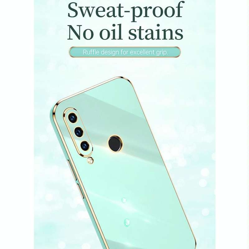 For Huawei P30 Lite XINLI Straight 6D Plating Gold Edge TPU Shockproof Case(Pink)
