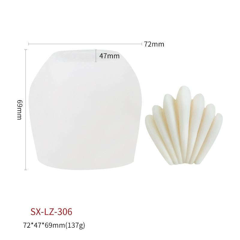 Scallop DIY Scented Candle Silicone Mold, Specification: SX-LZ-306