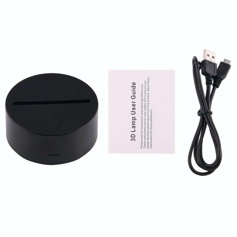 Giraffe Style 3D Touch Switch Control LED Light , 7 Color Discoloration Creative Visual Stereo La...