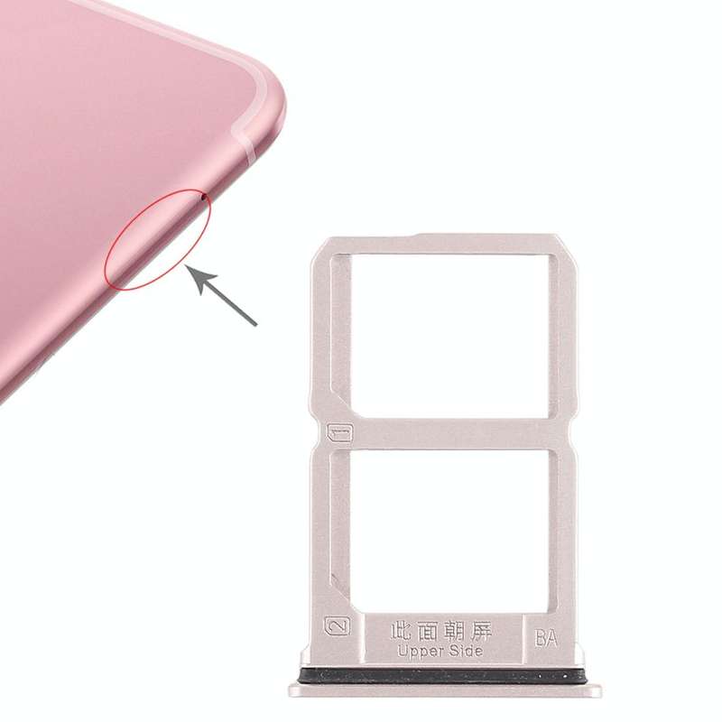 For Vivo X9s 2 x SIM Card Tray (Gold)