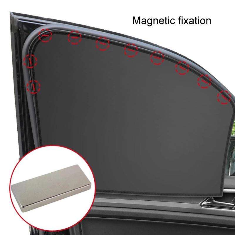 Heat-insulating Opaque Vinyl Coated Magnetic Car Curtains, Style: Full Blackout Principal Drive