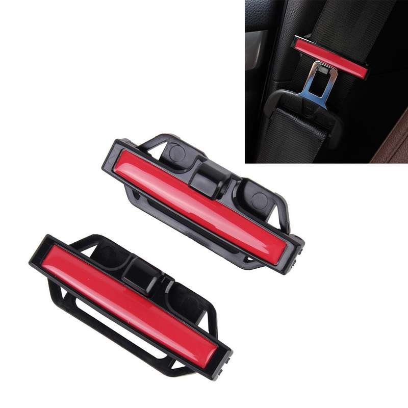 DM-013 2PCS Universal Fit Car Seatbelt Adjuster Clip Belt Strap Clamp Shoulder Neck Comfort Adjus...