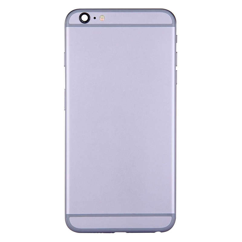 Full Housing Back Cover with Power Button & Volume Button Flex Cable for iPhone 6 Plus(Grey)