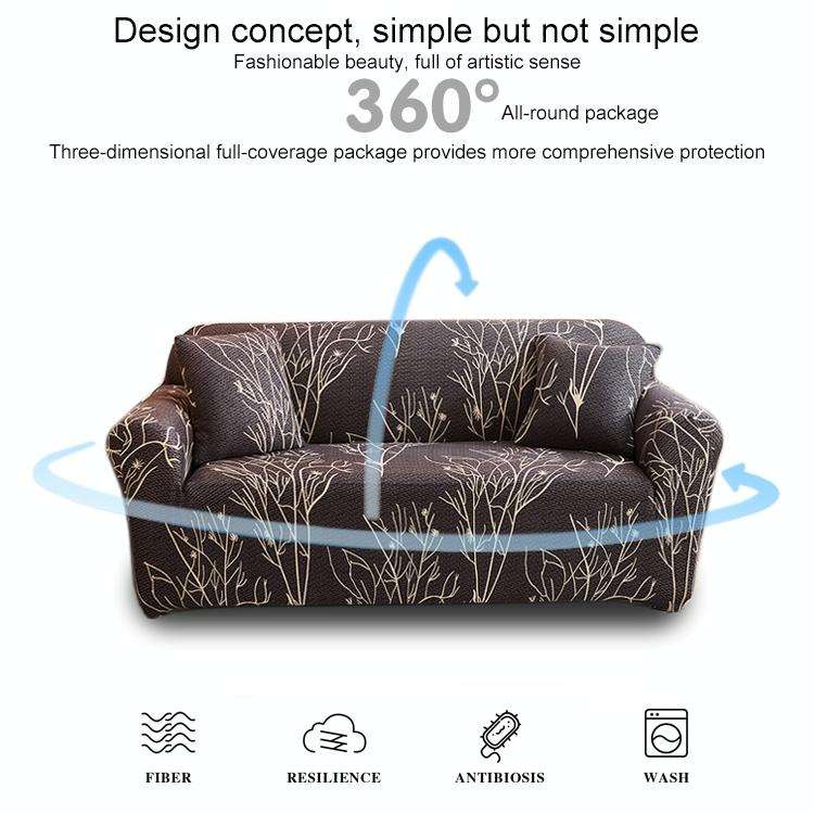 Double Seat Full Coverage Elastic Non-slip Sofa Cover(Wealth Tree)